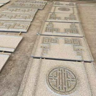 张掖 白麻花岗岩外墙立面雕刻板