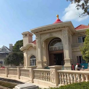 张掖 黄金麻花岗岩欧式别墅