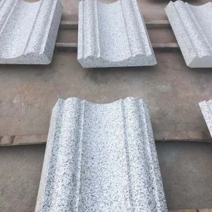 张掖 白麻花岗岩光面别墅线条