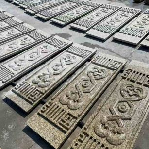 张掖 黄金麻花岗岩外墙雕刻板