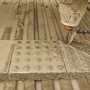 张掖 芝麻白花岗岩石材盲人石、盲道石、盲点石