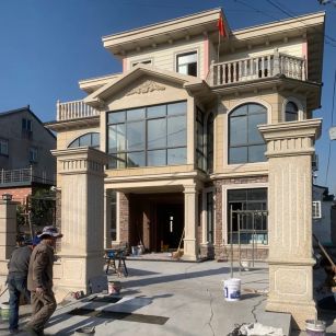 张掖 黄金麻花岗岩荔枝面别墅外墙干挂私家专属