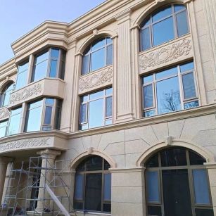 张掖 黄金麻花岗岩别墅外墙干挂