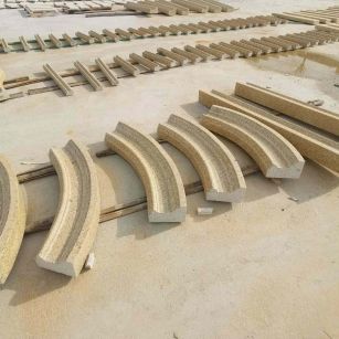 张掖 黄金麻花岗岩别墅线条