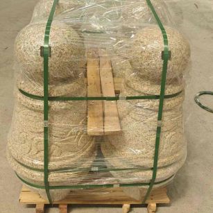张掖 黄金麻异形定制雕花——棒棒糖挡车柱