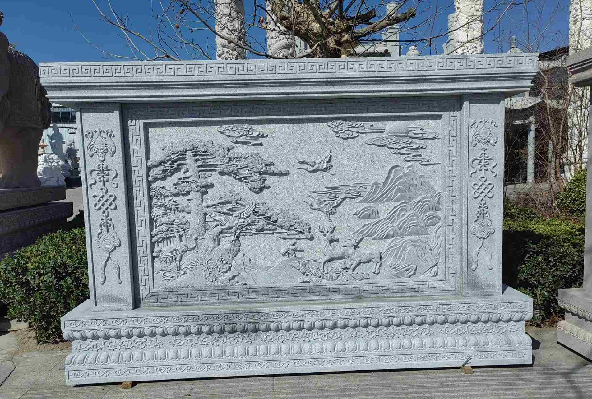 张掖 芝麻白大型照壁，屏风，影壁