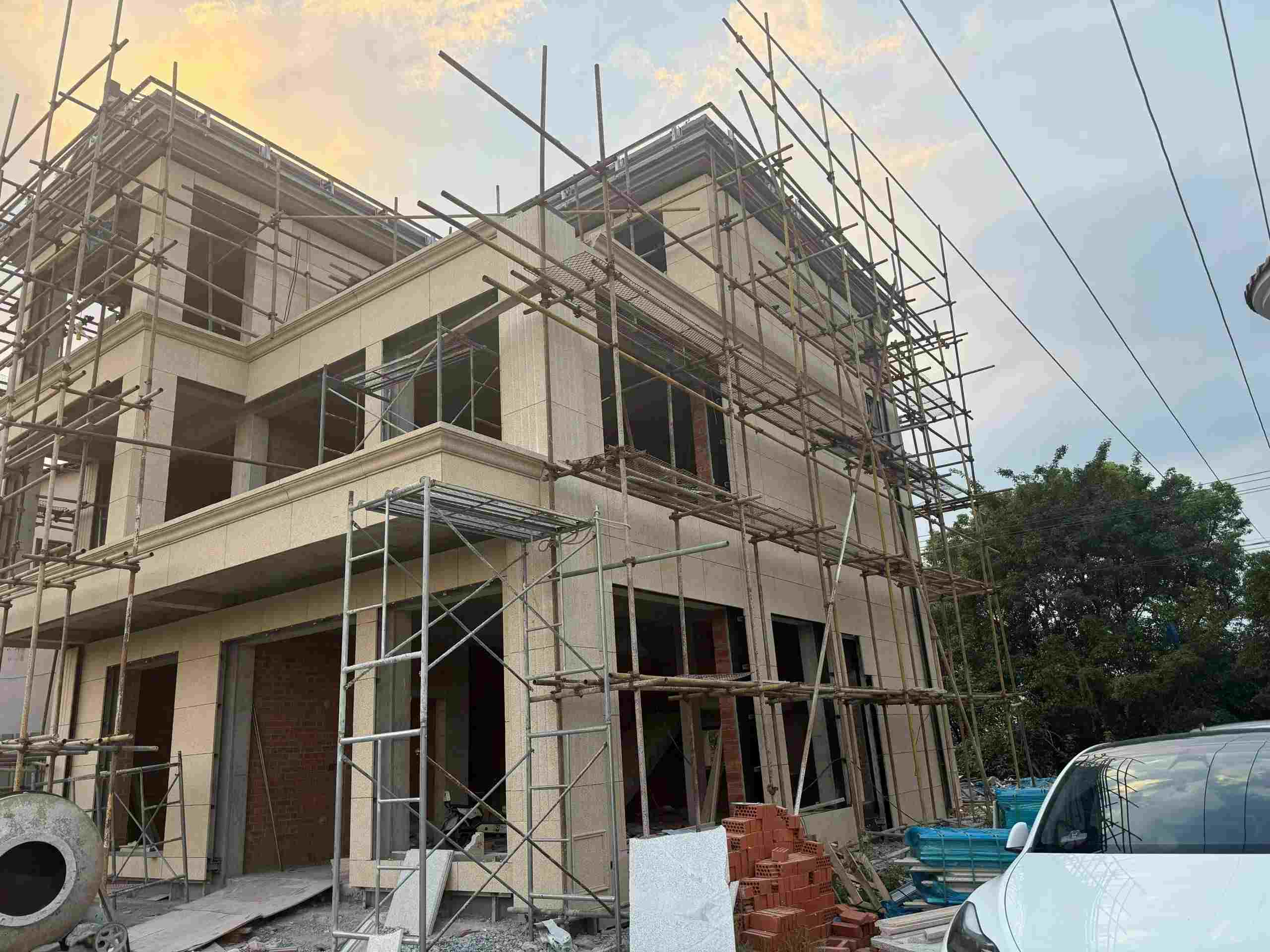 张掖 黄金麻荔枝面花岗岩外墙干挂