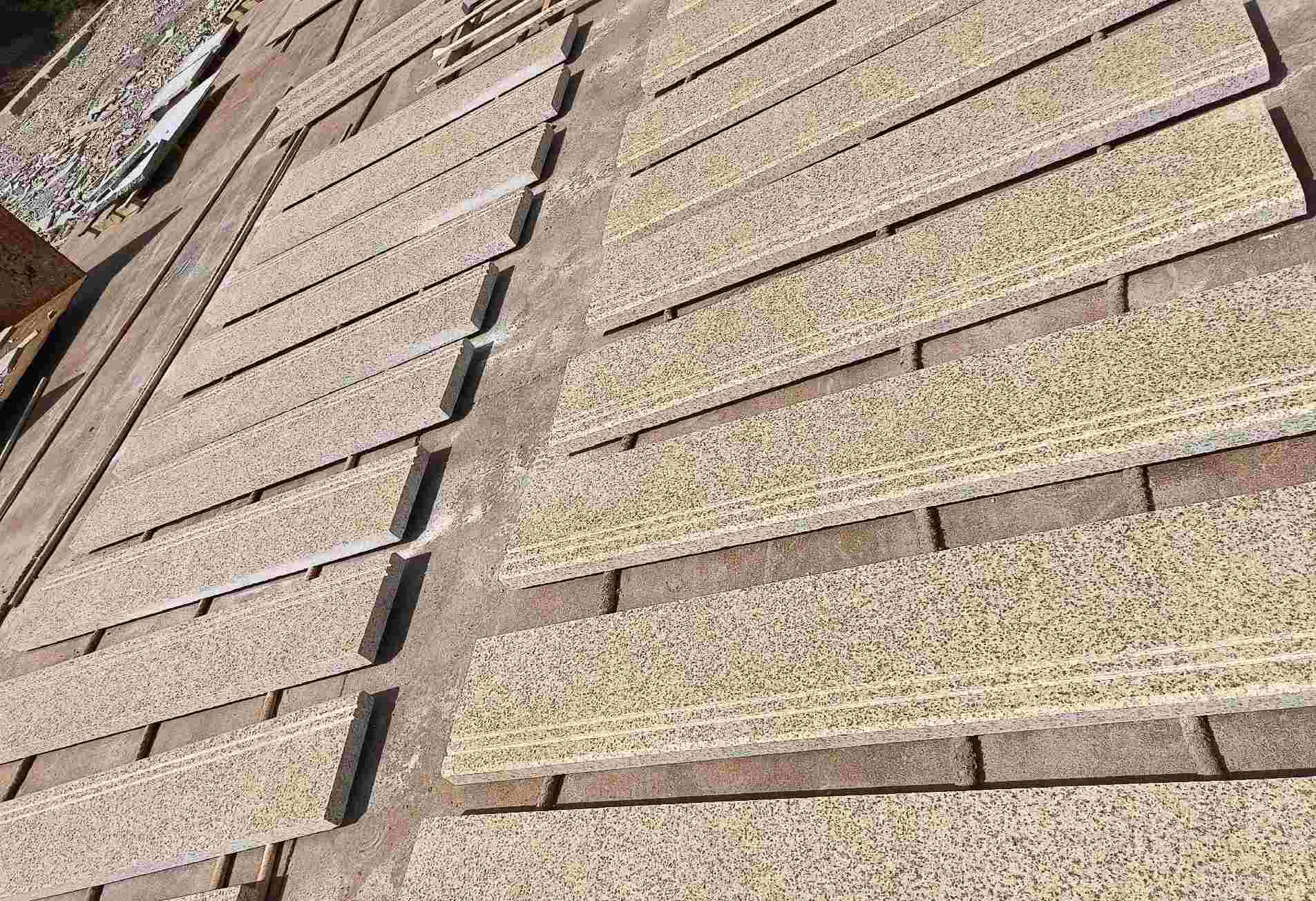 张掖 黄金麻花岗岩光面楼梯踏步