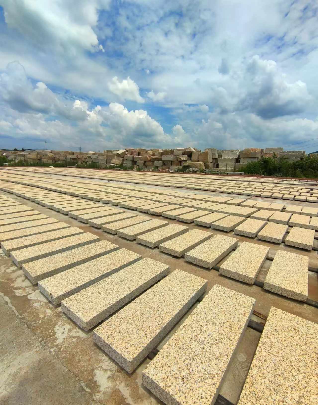 张掖 黄金麻荔枝面花岗岩石材地铺石防护中