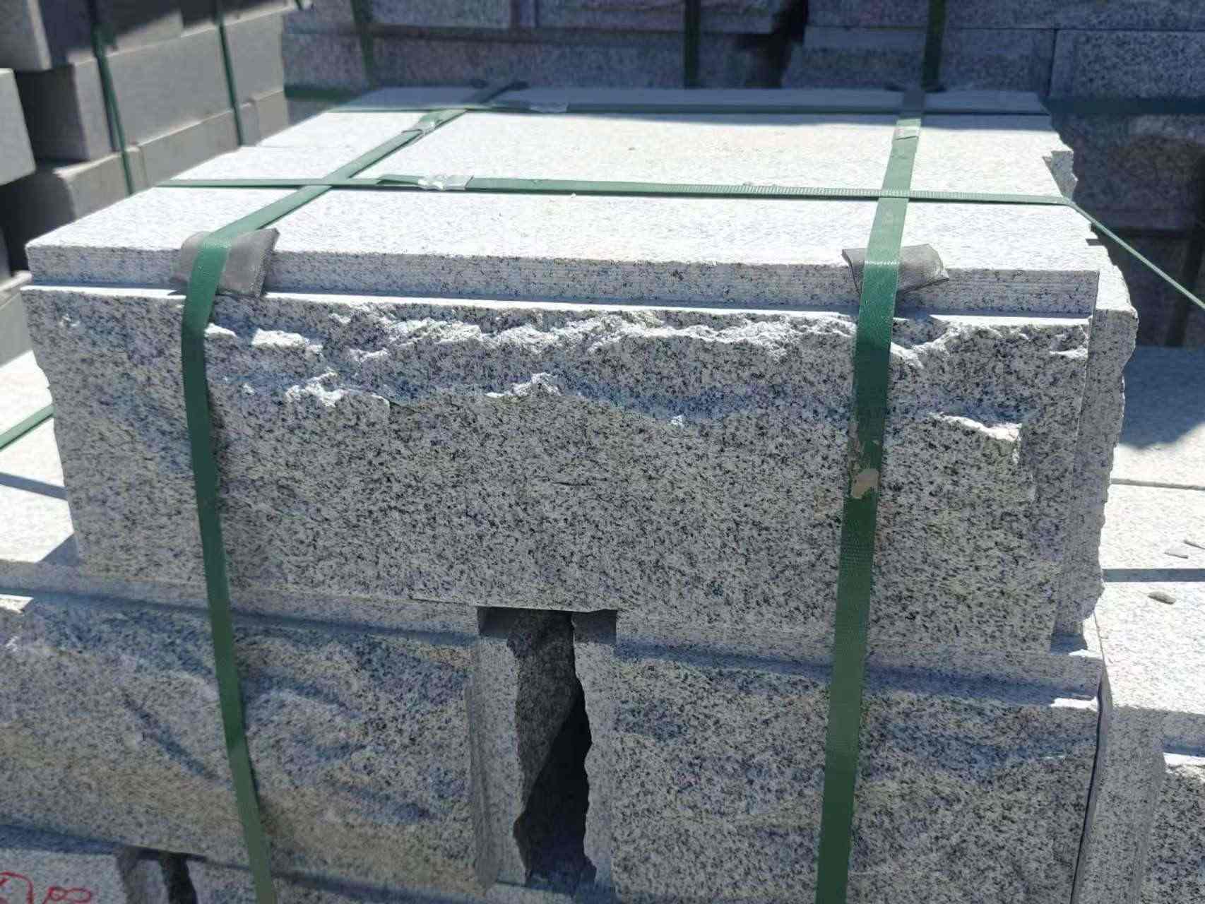 张掖 芝麻白花岗岩自然面成品