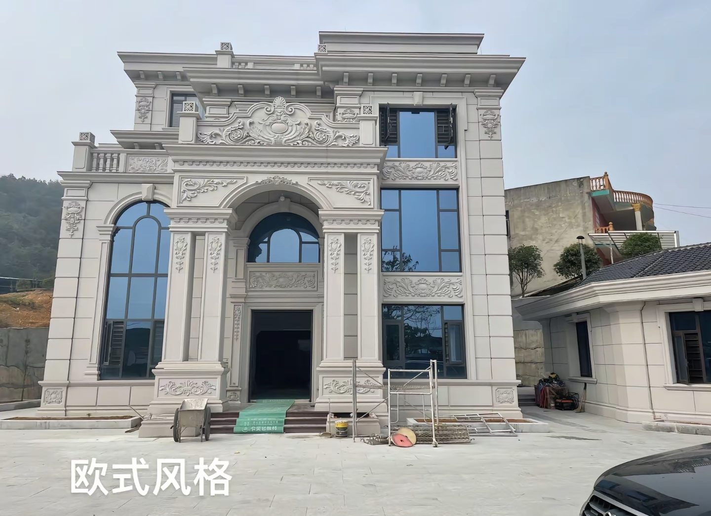 张掖 白麻花岗岩别墅外墙干挂