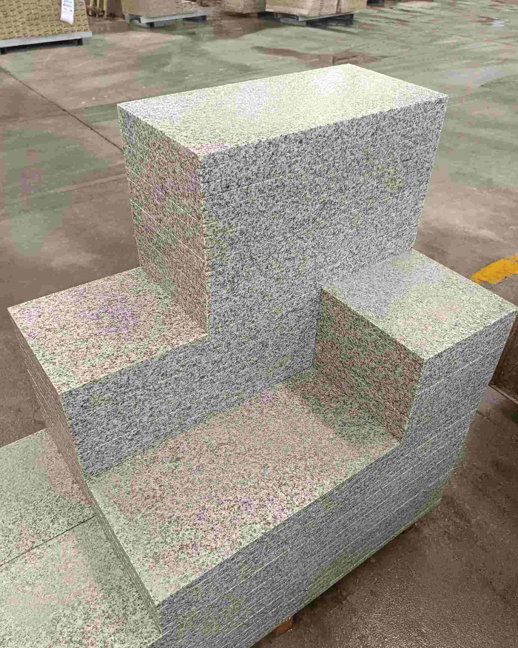 张掖 白麻花岗岩荔枝面地铺石