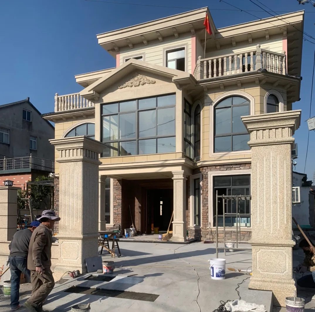 张掖 黄金麻花岗岩荔枝面别墅外墙干挂私家专属